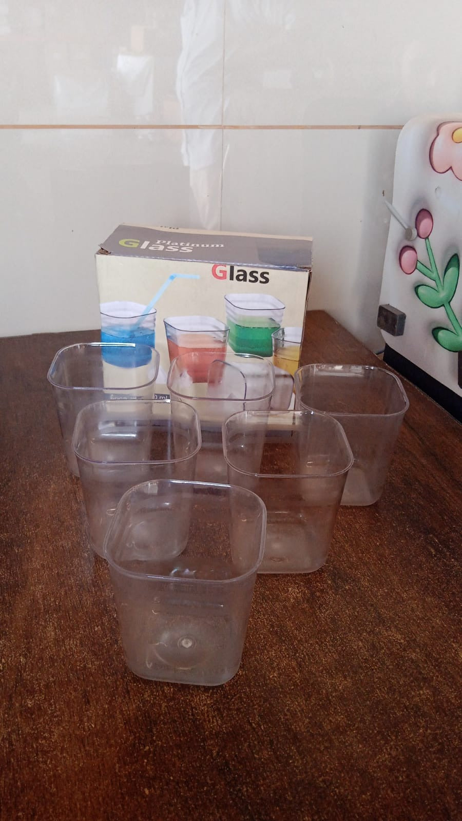 6pc Transparent Diamond Medium Serving Glass Set, Glass Set for Water, Juice etc 6pc Transparent Diamond Medium Serving Glass Set, Glass Set for Water, Juice etc